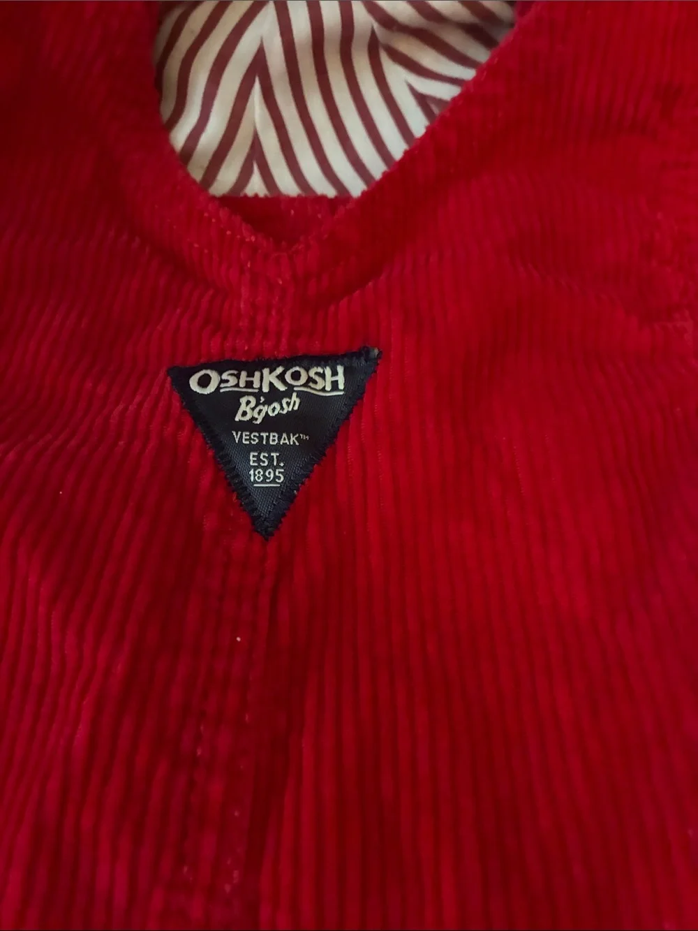 Oshkosh B’gosh Red Corduroy Overalls NWOT Sz 3T